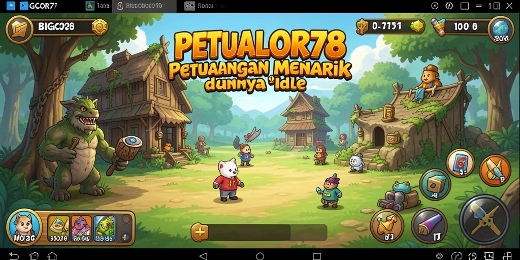 Screenshot gameplay BIGCOR78 yang menunjukkan aksi menakjubkan dalam permainan Idle.