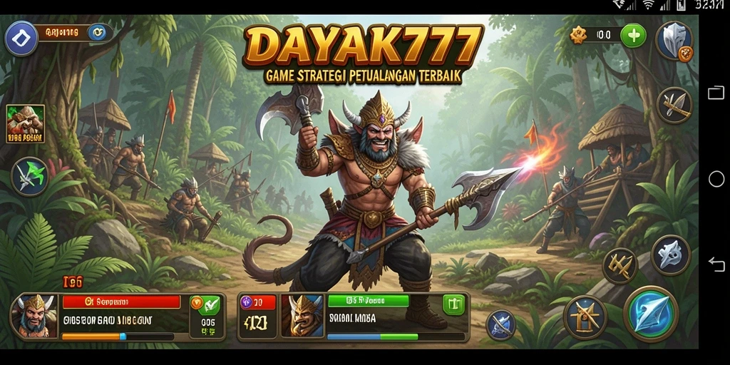 Tampilan gameplay menarik dari DAYAK777 dengan aksi strategis.