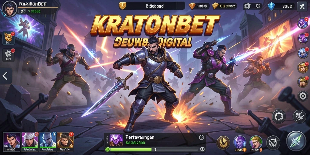 Screenshot menunjukkan intensitas pertarungan dalam KRATONBET yang seru.