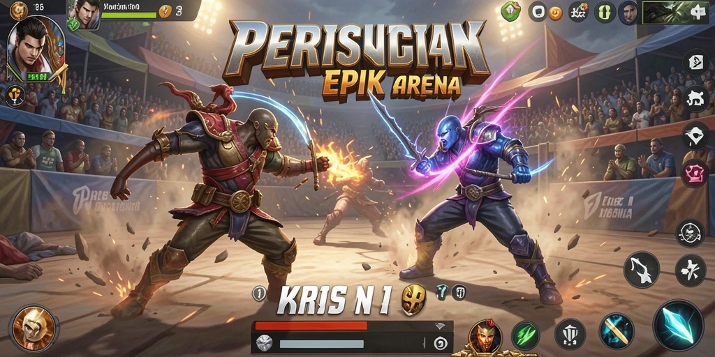 Tampilan aksi pertarungan seru di KRISNA96.
