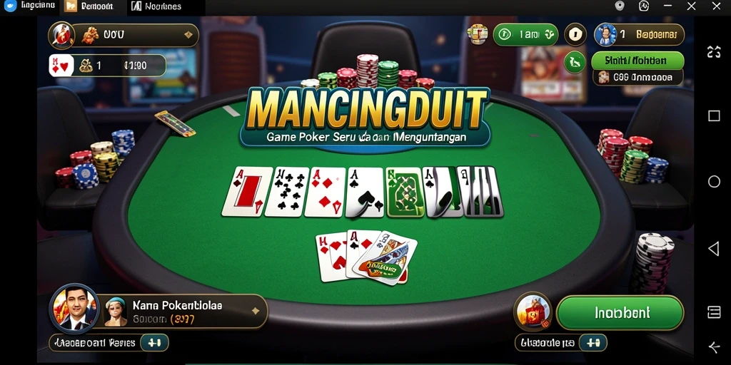Tampilan gameplay seru dalam permainan Poker MANCINGDUIT.