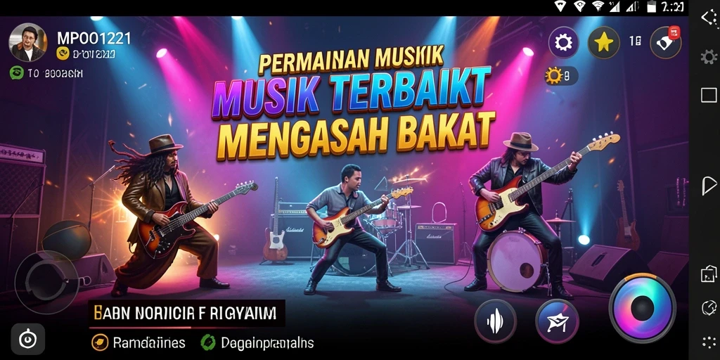 Tampilan menarik dari gameplay MPO1221 dengan beragam musik.